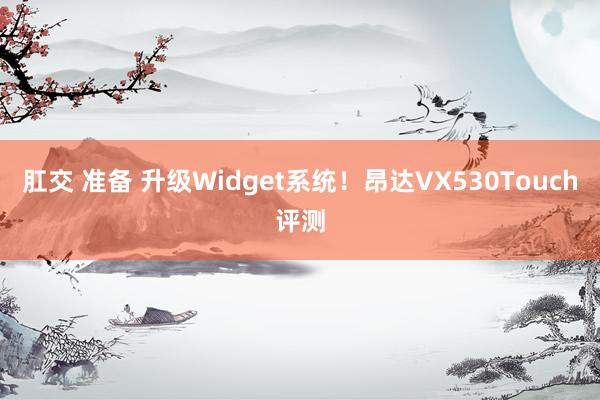 肛交 准备 升级Widget系统！昂达VX530Touch评测